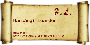 Harsányi Leander névjegykártya